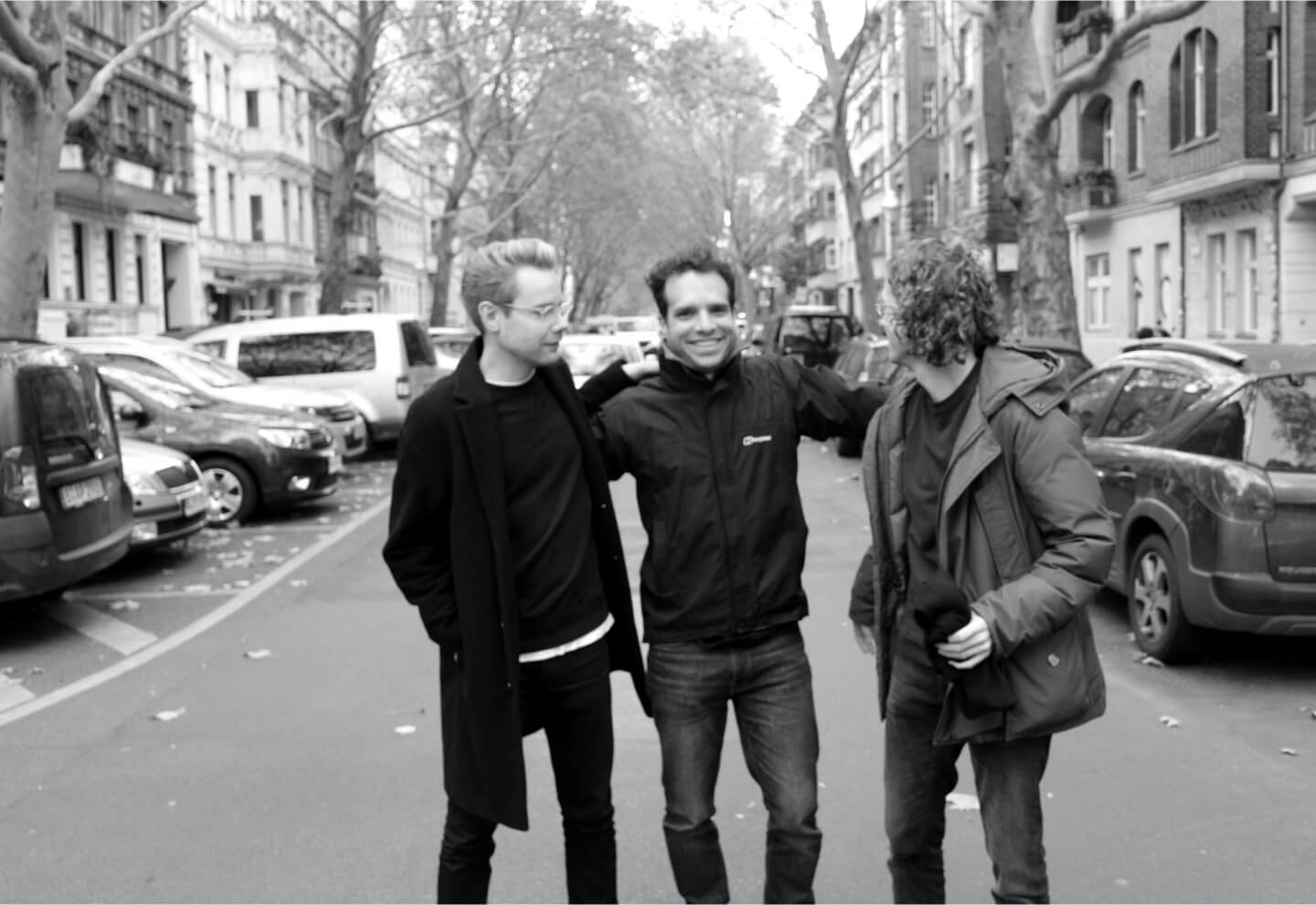 Tempo founders photograph, with Sebastian Stockmarr, Henrique Ferreira & Onno Schwanen
